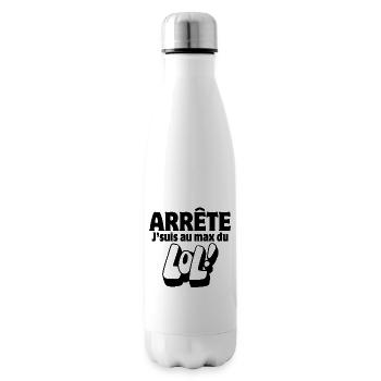 blague drôle, blagueur, faire des blagues, LOL - Bouteille isotherme - blanc - Droite