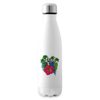 Bird Lover, Parrot, Animal Lover, Pet, Zoo - Insulated Water Bottle - white - Right