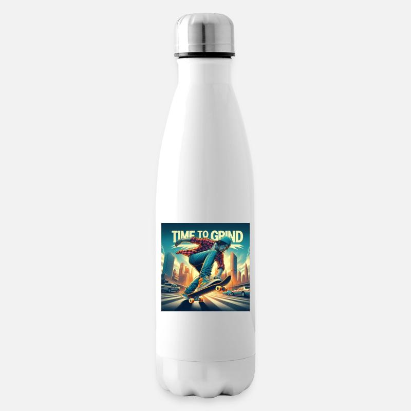 time to grind - Isolierflasche - Weiß