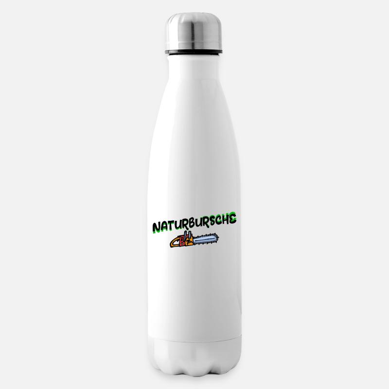 Festmeter Holz Säge Statement Holzfäller Forst - Isolierflasche - Weiß