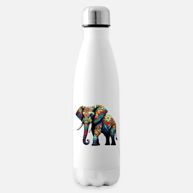 Elefant - Isolierflasche - Weiß