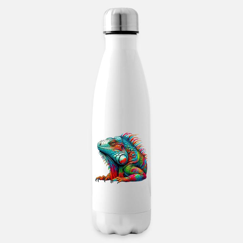 Leguan - Isolierflasche - Weiß