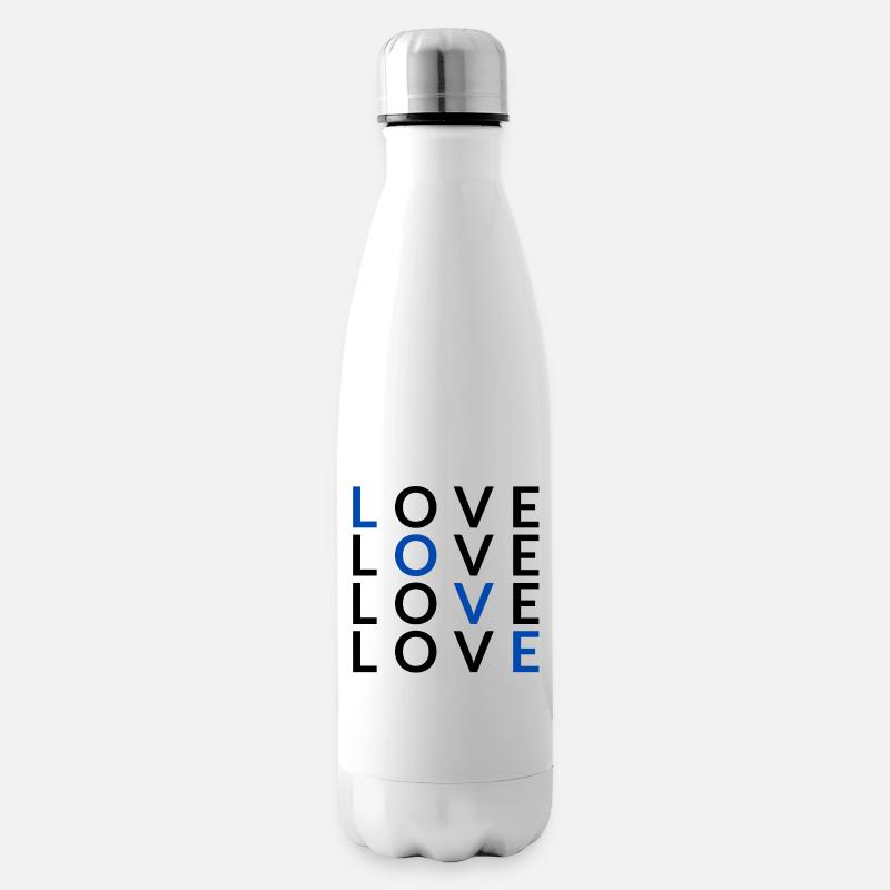 4 LOVE blue - Isolierflasche - Weiß