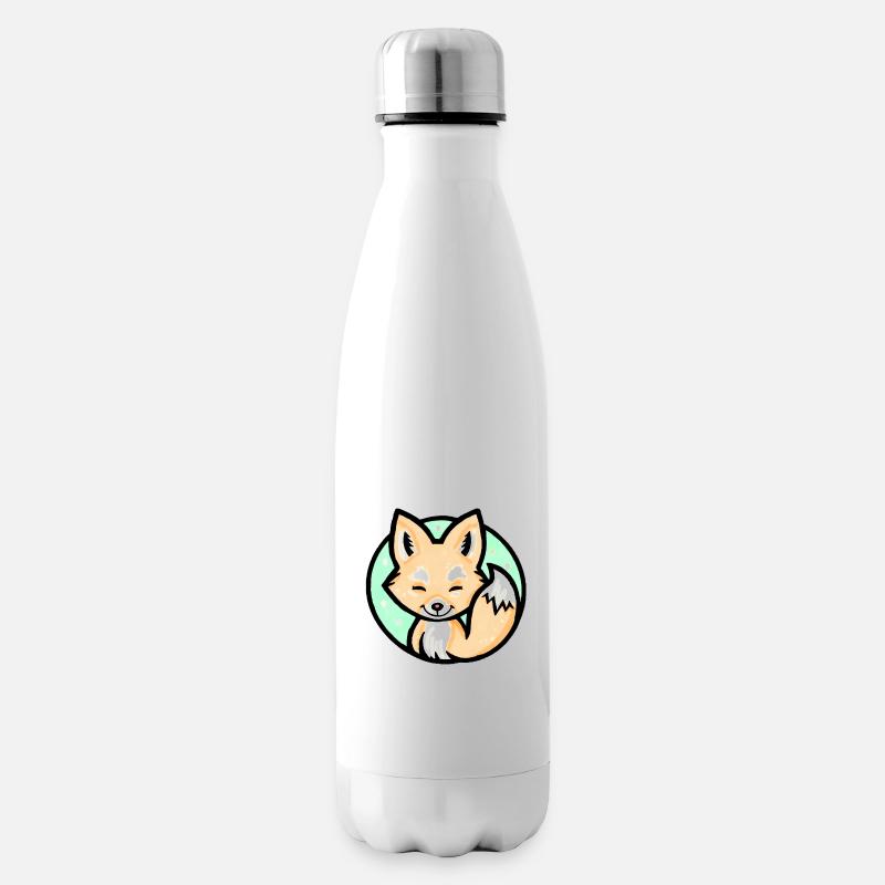 Kleiner Fuchs (Bunt) - Isolierflasche - Weiß