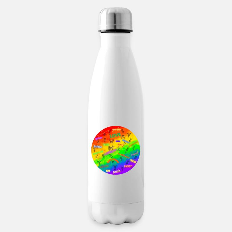 LGBTQIA+ Pride Design - Isolierflasche - Weiß