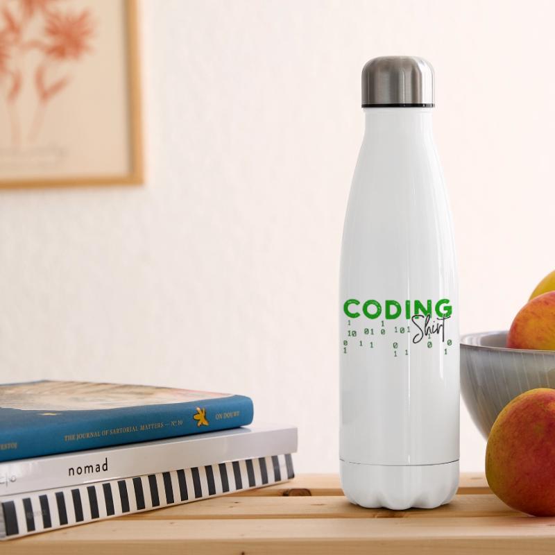 Coden Developer Programmierer Webentwickler Spruch Isolierflasche