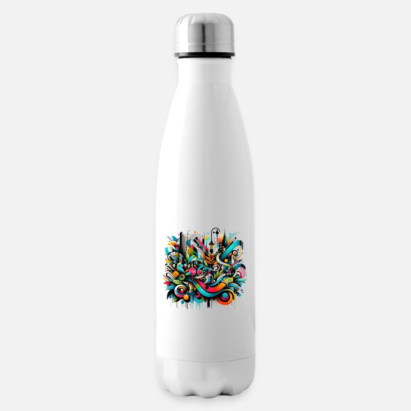 Illustration de graffiti dynamique Art urbain - Bouteille isotherme - blanc