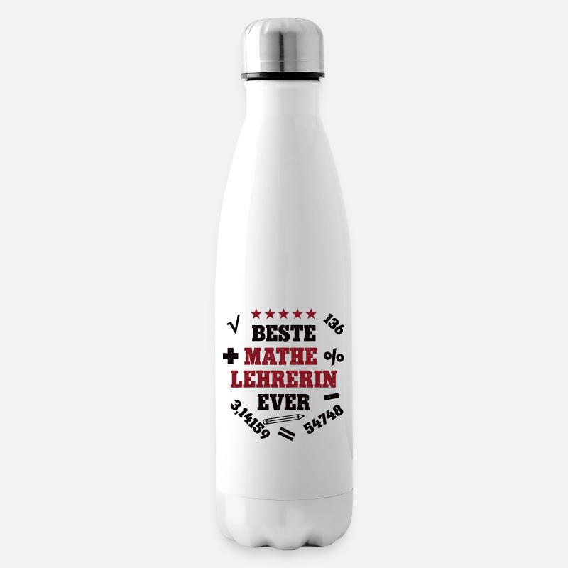Beste Mathelehrerin Mathematikerin Mathe Lehrerin - Isolierflasche - Weiß