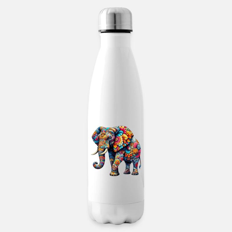Elefant - Isolierflasche - Weiß