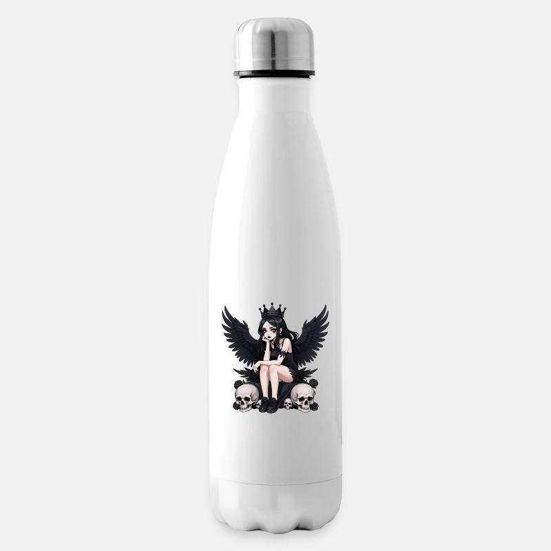 Fée gothique sombre avec des ailes - Bouteille isotherme - blanc