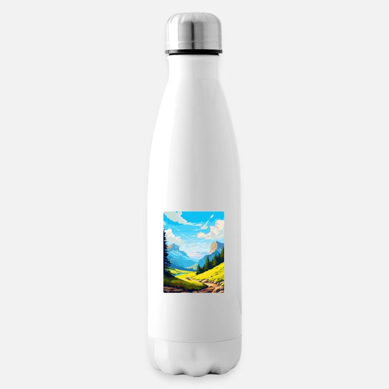 Parc national d’Ordesa et du Mont-Perdu Espagne Affiche - Bouteille isotherme - blanc