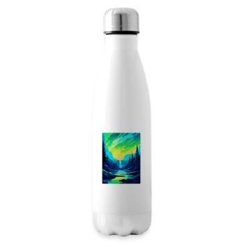 Aurora Borealis Iceland Vintage Travel Poster WPA - Insulated Water Bottle - white - Right