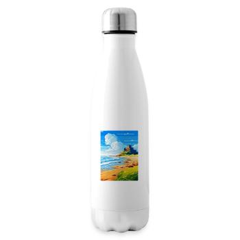 Bamburgh Castle England Uk Reise Poster Souvenir - Isolierflasche - Weiß - Rechts