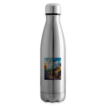Skipton England Uk Vintage Reiseposter Souvenir - Isolierflasche - Lightsilver - Rechts