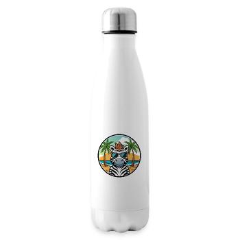 Zebra Lustige Cartoon Sommer Strand Sonnenbrille Cool - Isolierflasche - Weiß - Rechts