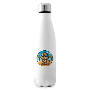 Liger Hybrid Löwe Tiger Katzenrasse Cartoon Strand - Isolierflasche - Weiß - Rechts
