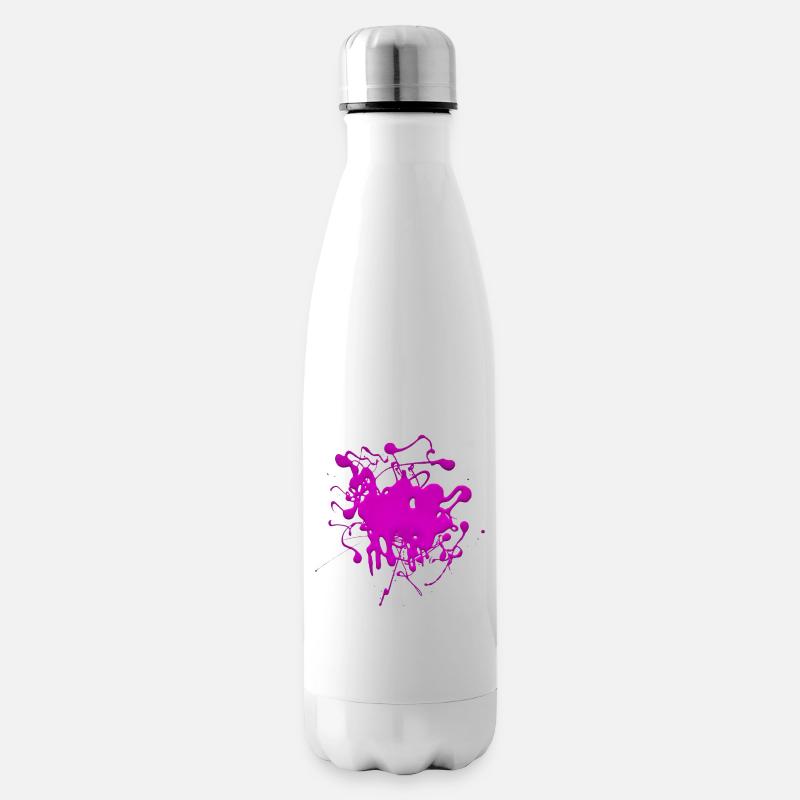 Pink.Splash - Isolierflasche - Weiß