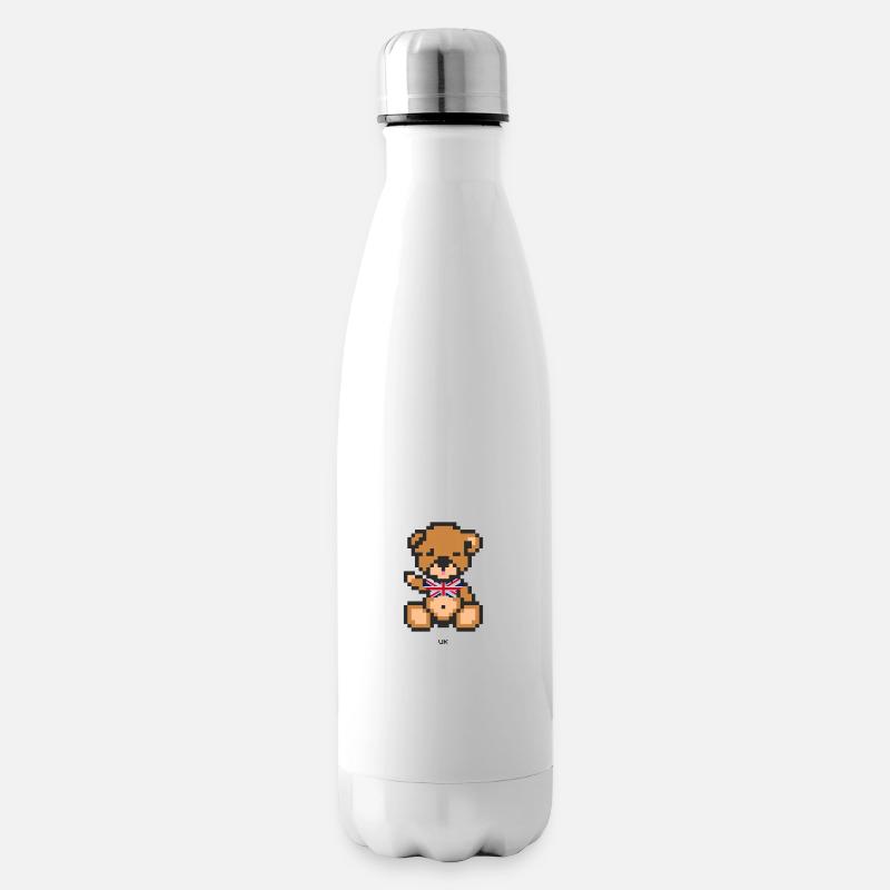 Pixel Bär Deutschland - Isolierflasche - Weiß