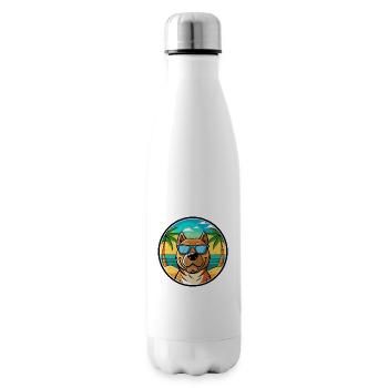 Perro De Presa Canario Hunderasse Cartoon Strand - Isolierflasche - Weiß - Rechts