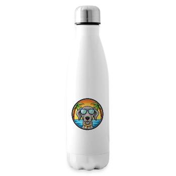 Weimaraner Hund Rasse Cartoon Sonnenbrille Strand - Isolierflasche - Weiß - Rechts