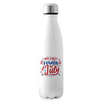 My First Fourth of July Independence Day America - Insulated Water Bottle - white - Right