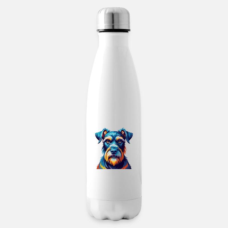 Standard Schnauzer Hunderasse Cartoon Kawaii - Isolierflasche - Weiß