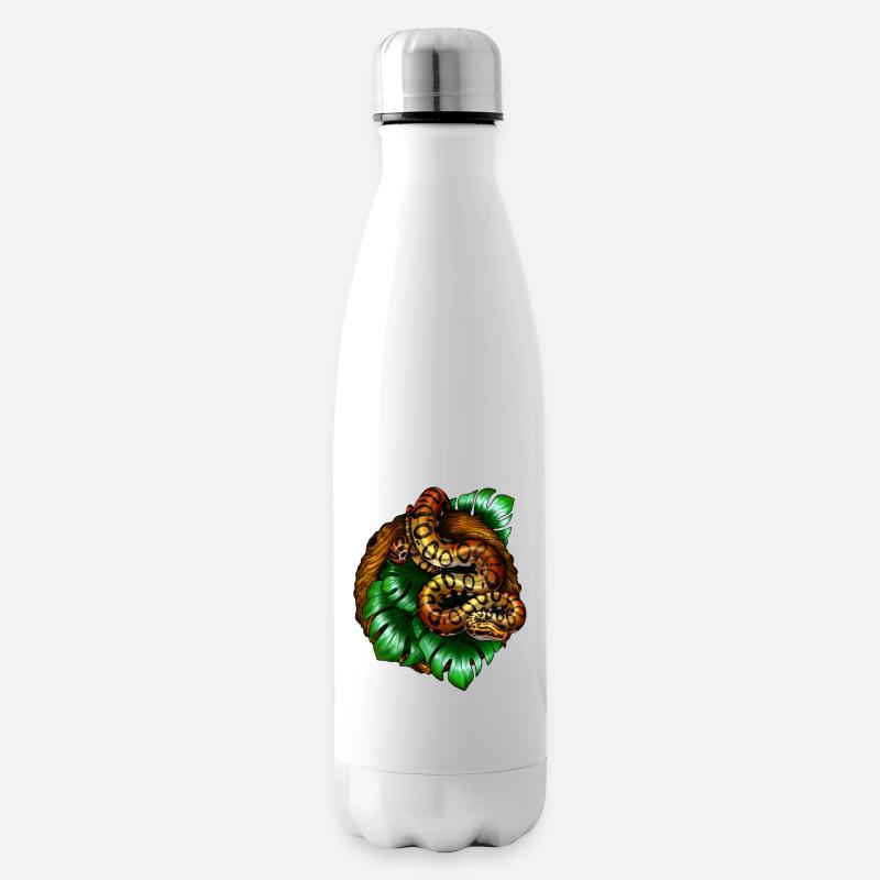 Monstera Snake - Isolierflasche - Weiß
