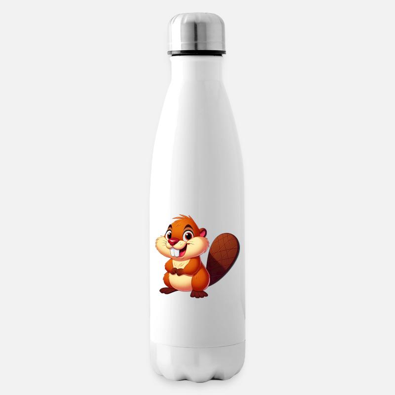 Bieber - Isolierflasche - Weiß