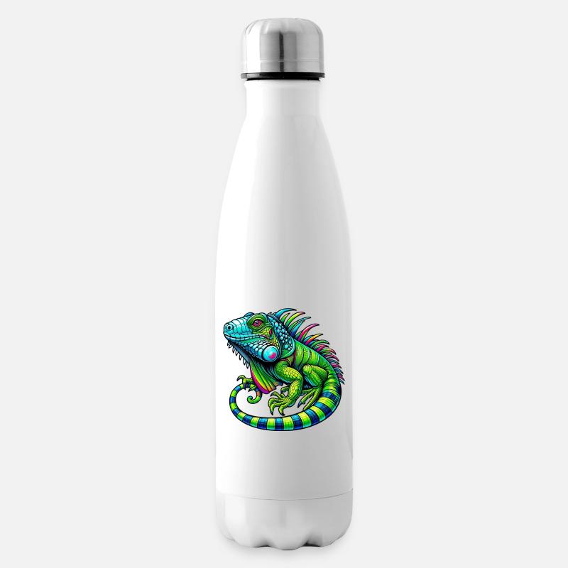 Leguan - Isolierflasche - Weiß