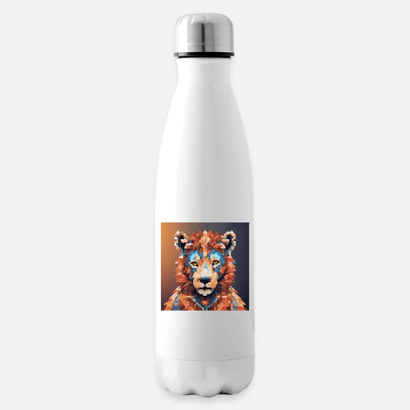Pixel Bär - Isolierflasche - Weiß