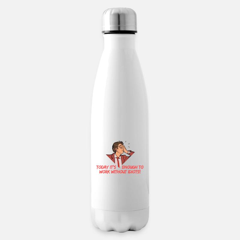 Working with professionals was once - Insulated Water Bottle - white