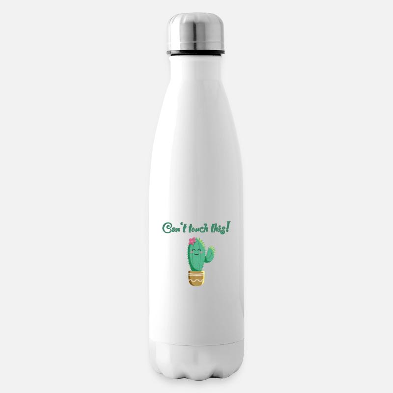 süßer Kaktus mit Spruch Can‘t touch this - Isolierflasche - Weiß