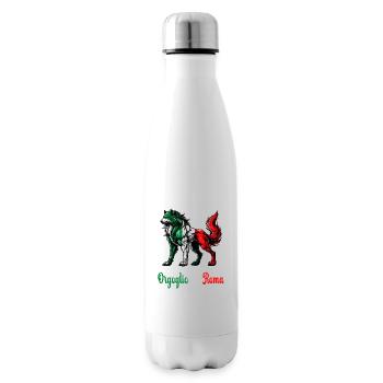 The pride of Rome Italy flag - Insulated Water Bottle - white - Right
