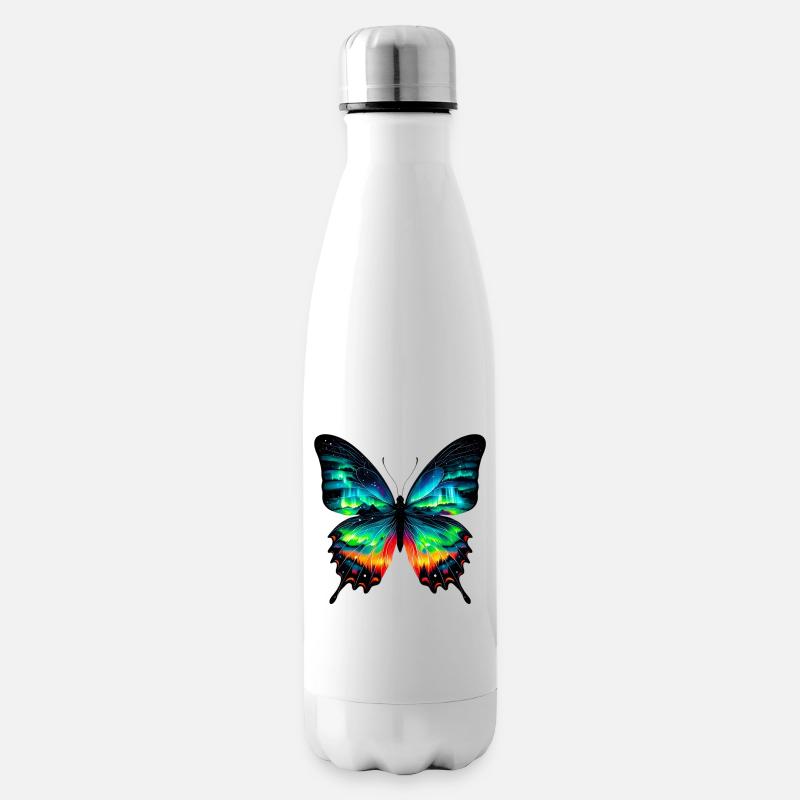 Schmetterling - Isolierflasche - Weiß