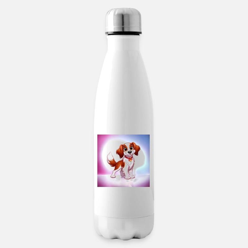 epagneul breton 4 - Bouteille isotherme - blanc