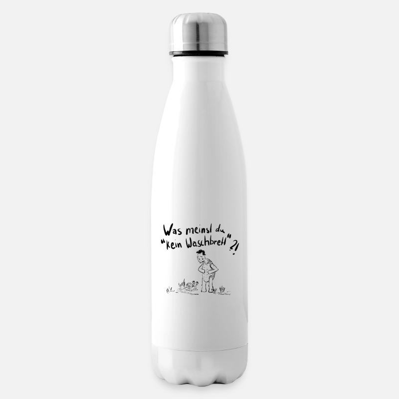 No washboard - Insulated Water Bottle - white