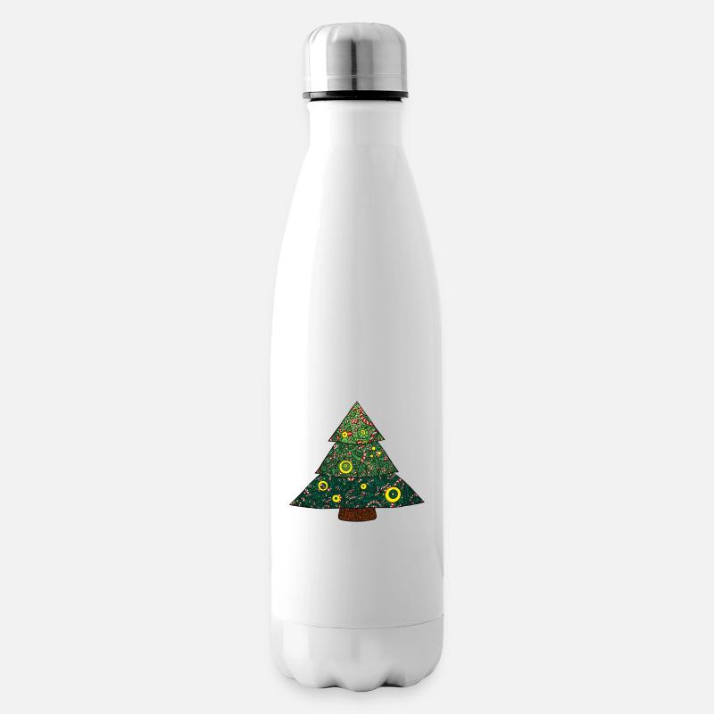 Cannes de Noël Mandala - Bouteille isotherme - blanc