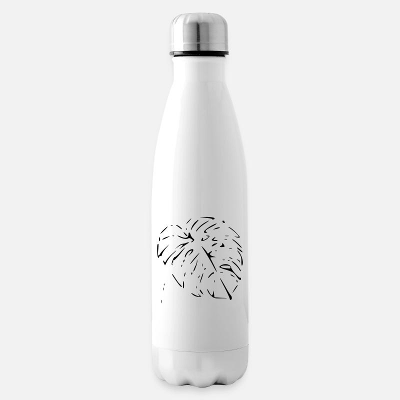 Monstera - Isolierflasche - Weiß