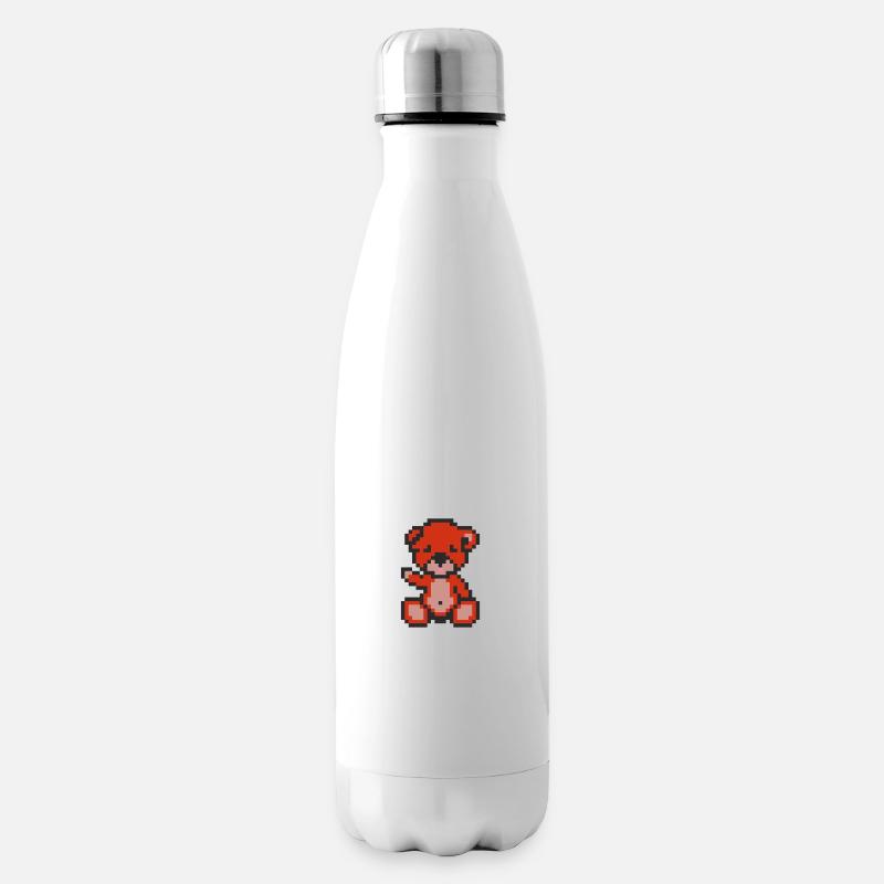 Pixel Bear Pepper - Bouteille isotherme - blanc