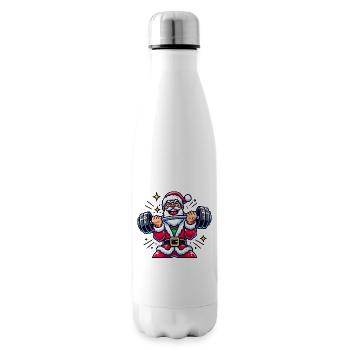 Lifting Santa - Insulated Water Bottle - white - Right