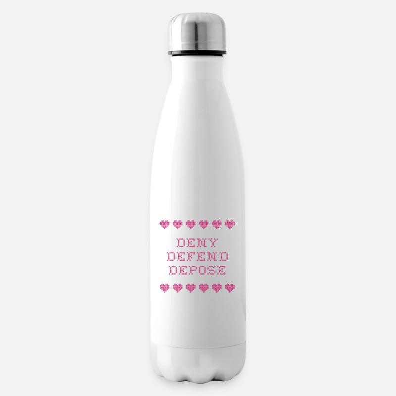 Deny Defend Depose - Isolierflasche - Weiß