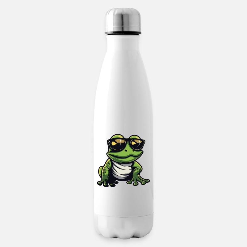 Frosch Tier Cool - Isolierflasche - Weiß