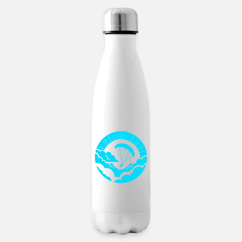 Paraglider above the clouds - Insulated Water Bottle - white