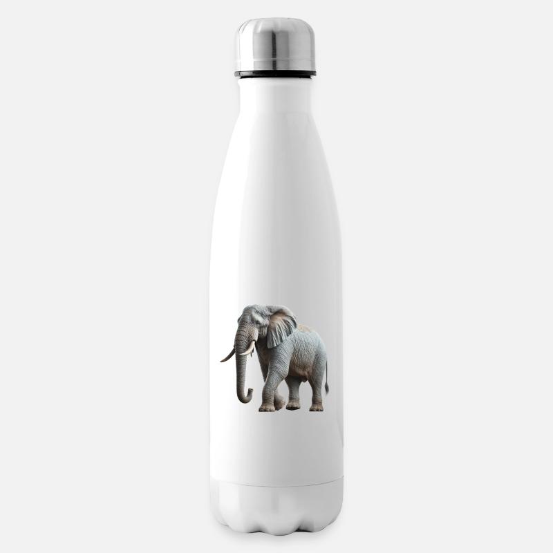 Elefant - Isolierflasche - Weiß