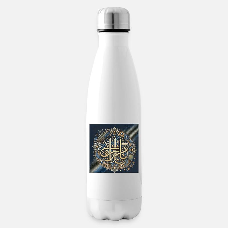 Islamisches Calligraphy Mandala Design - Isolierflasche - Weiß