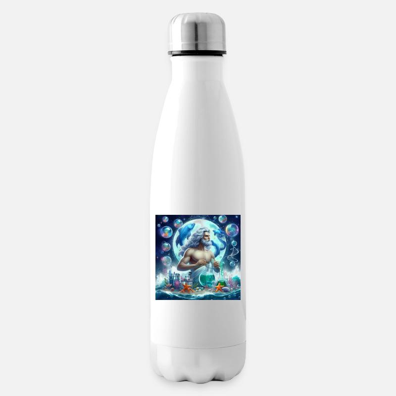 WASSERMANN \ Tierkreiszeichrn - Isolierflasche - Weiß