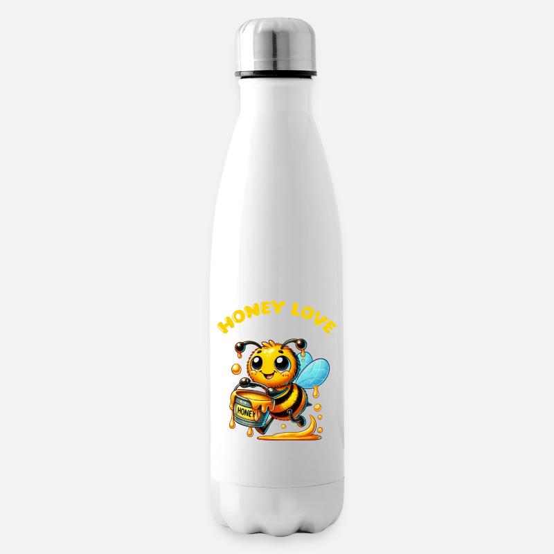 biene honigbiene - Isolierflasche - Weiß