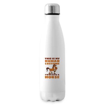 Pferdeliebhaber Pferdefan Pferd Pferde Kostüm - Isolierflasche - Weiß - Rechts