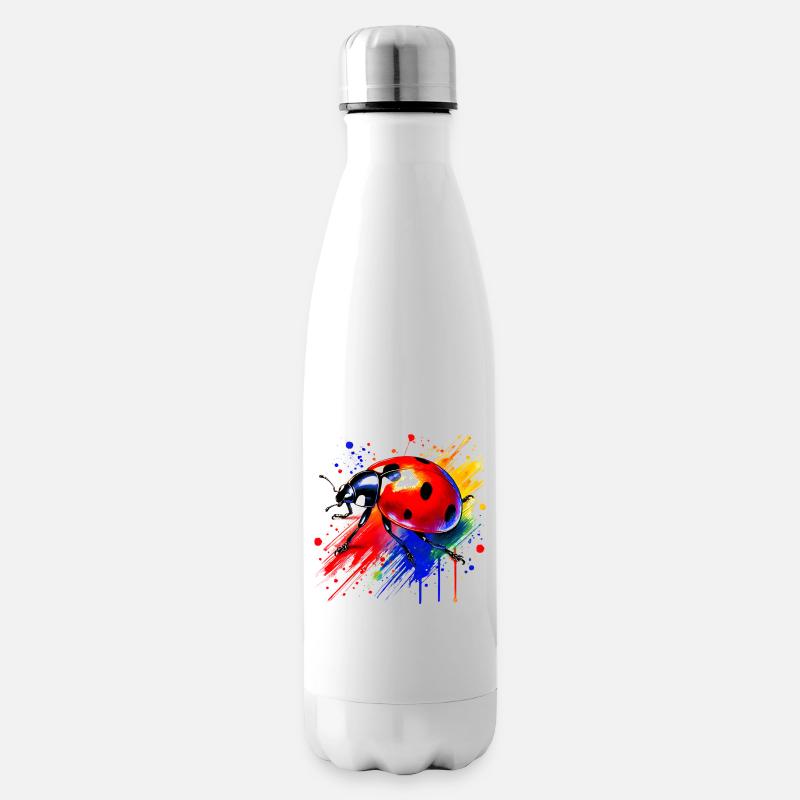 Marienkäfer - Isolierflasche - Weiß