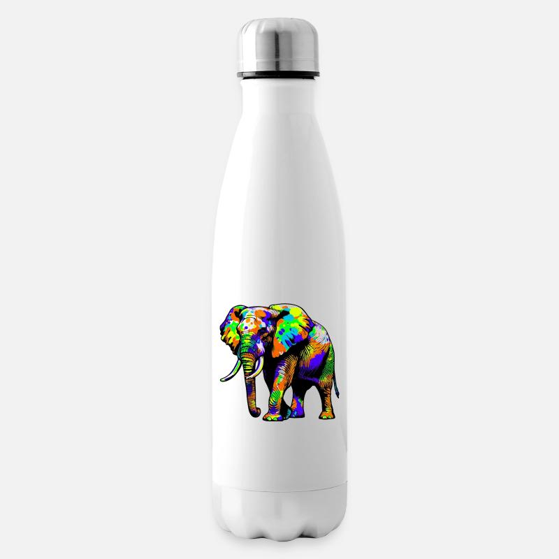 Elefant - Isolierflasche - Weiß